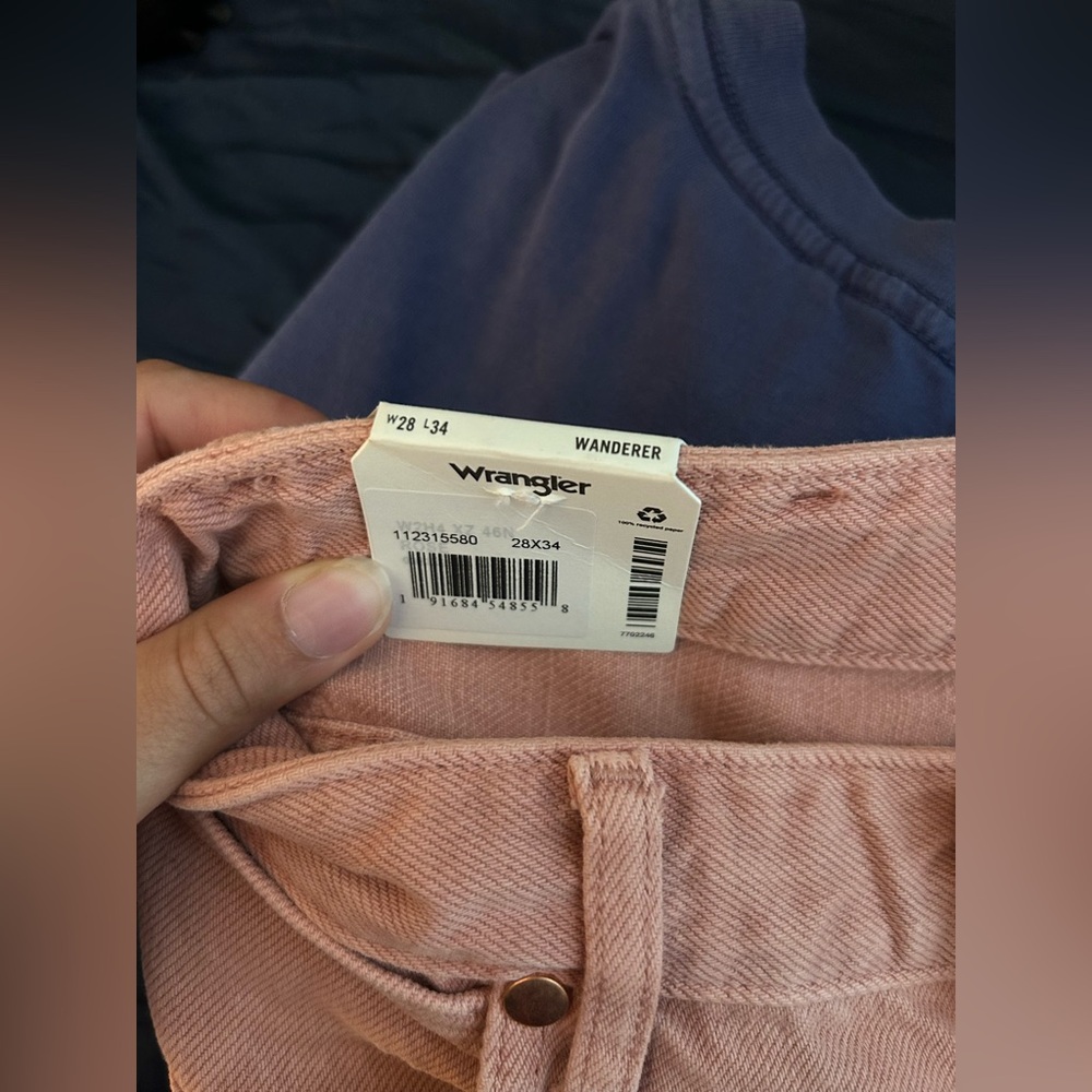 NWT Wrangler Wanderer Flare Jeans Dusty Rose 28x34 - Picture 6 of 6